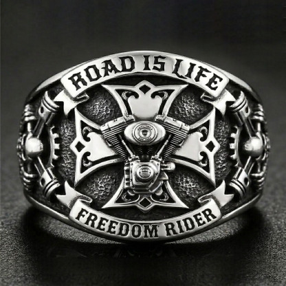 Classic American Motorcycle Style Vintage Biker Ring