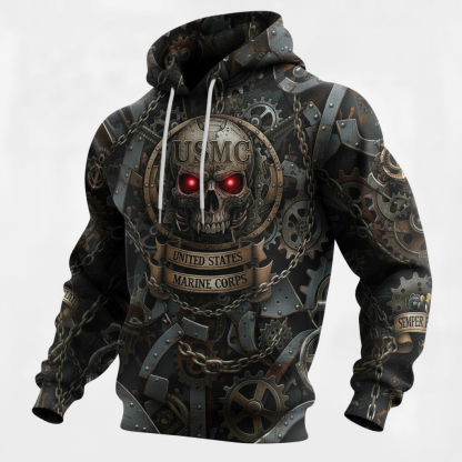  “Battle Spirit Totem in Gears” Vintage Steampunk Hoodie