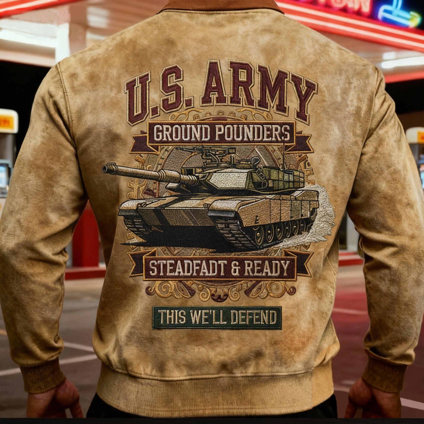 USMC “World’s Largest Brotherhood” Suede Jacket – Eagle, Globe & Ancho