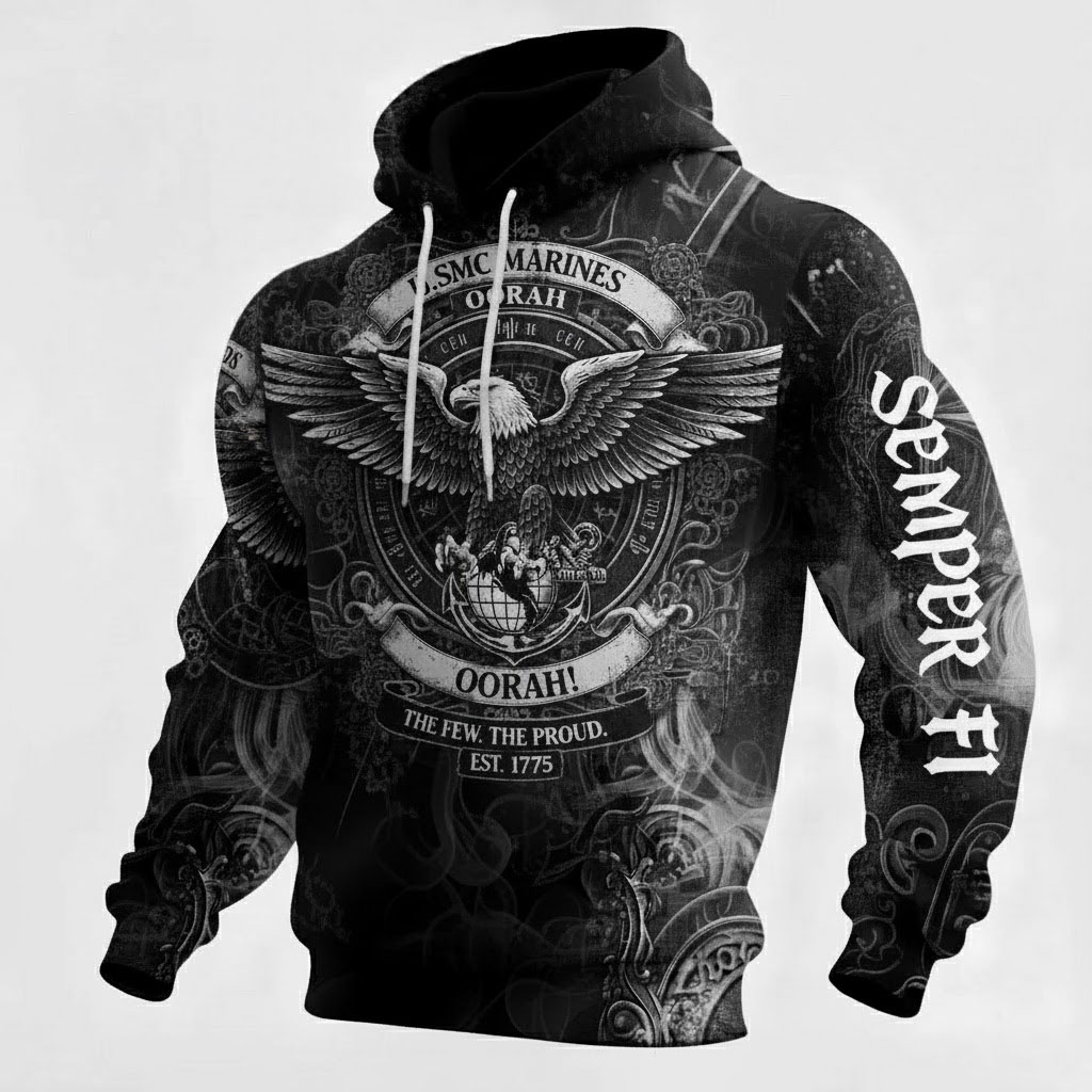 OORAH! Spirit: Marine Corps Eagle & Anchor Brotherhood Hoodie