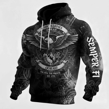 OORAH! Spirit: Marine Corps Eagle & Anchor Brotherhood Hoodie