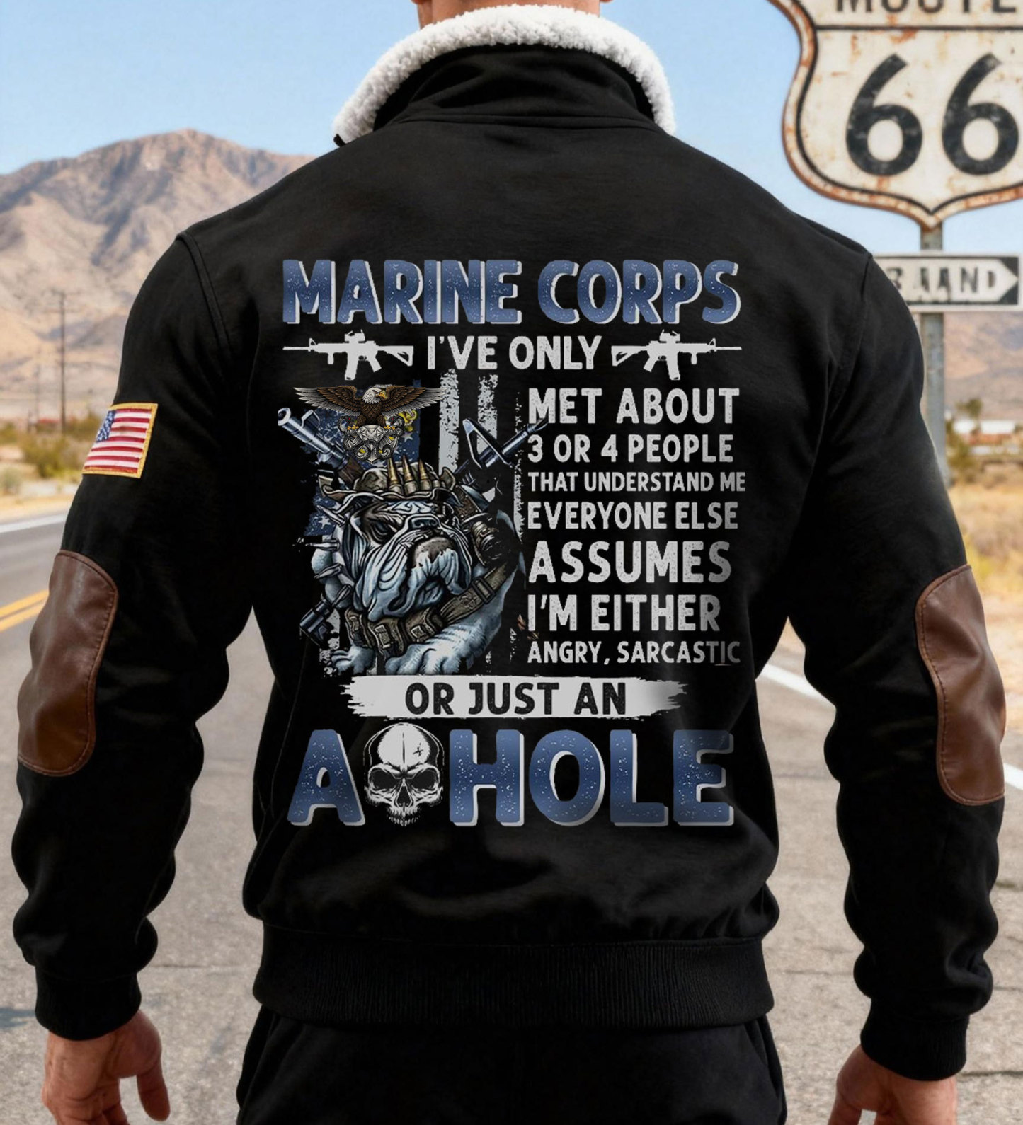 USMC “World’s Largest Brotherhood” Suede Jacket – Eagle, Globe & Ancho