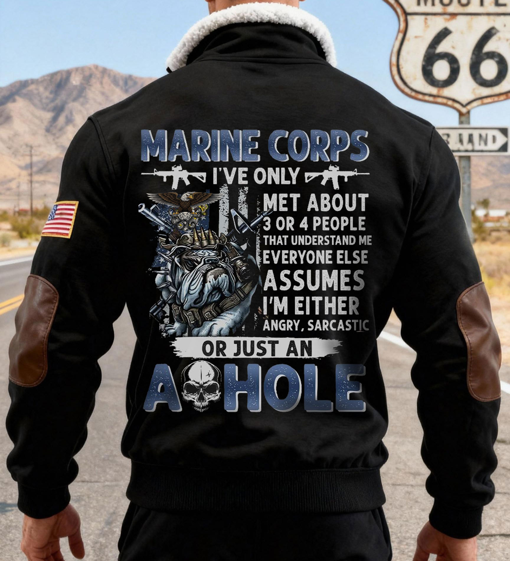 USMC “World’s Largest Brotherhood” Suede Jacket – Eagle, Globe & Ancho