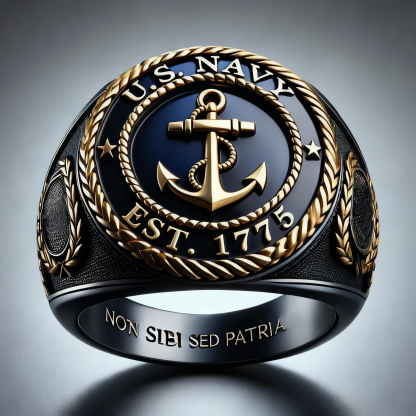 Non Sibi Sed Patria U.S. Navy Ring 