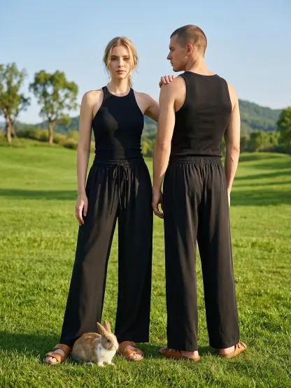 Caonat 2.0 "Arctic Flow" Tech Trousers: Ultra-Lightweight Ice-Cooling Straight Pants for 24/7 Comfort 🌬️