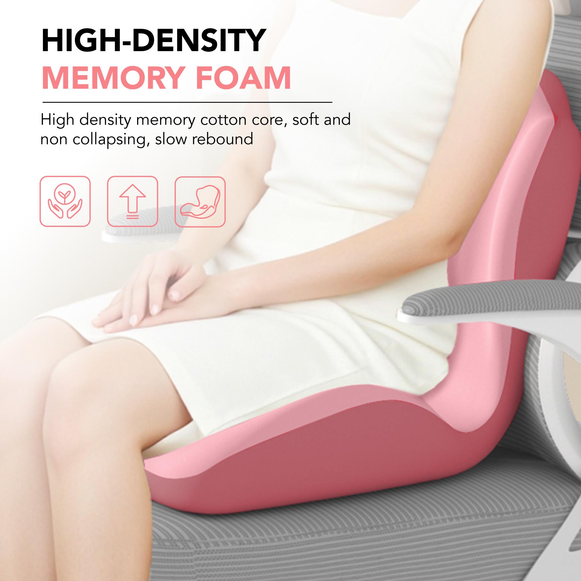 Ergonomic Memory Foam Seat Cushion with Lumbar & Back Support, Relieves Back Pain, Reduces Pressure, Ideal for Office Chairs, Stools, and Car Seats, Perfect Gift for Parents & Friends, The Most Thoughtful Gift