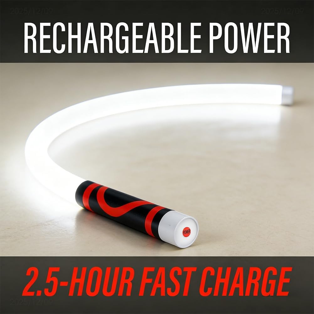 Bendable LED Flashlight Stick - 31" Flexible Design, 7-Hour Long Battery Life, High Lumens for Off-Road, Garage Mechanics, and Hard-to-Reach Areas Like Engine Bays