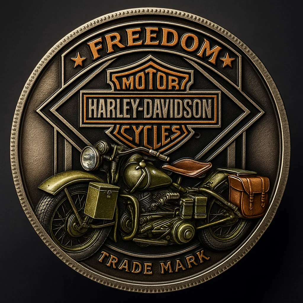 🏆Flash Sale 60% OFF - 🦅 “Harley-Davidson Freedom” Commemorative Coin – American Legend Edition 🏍️