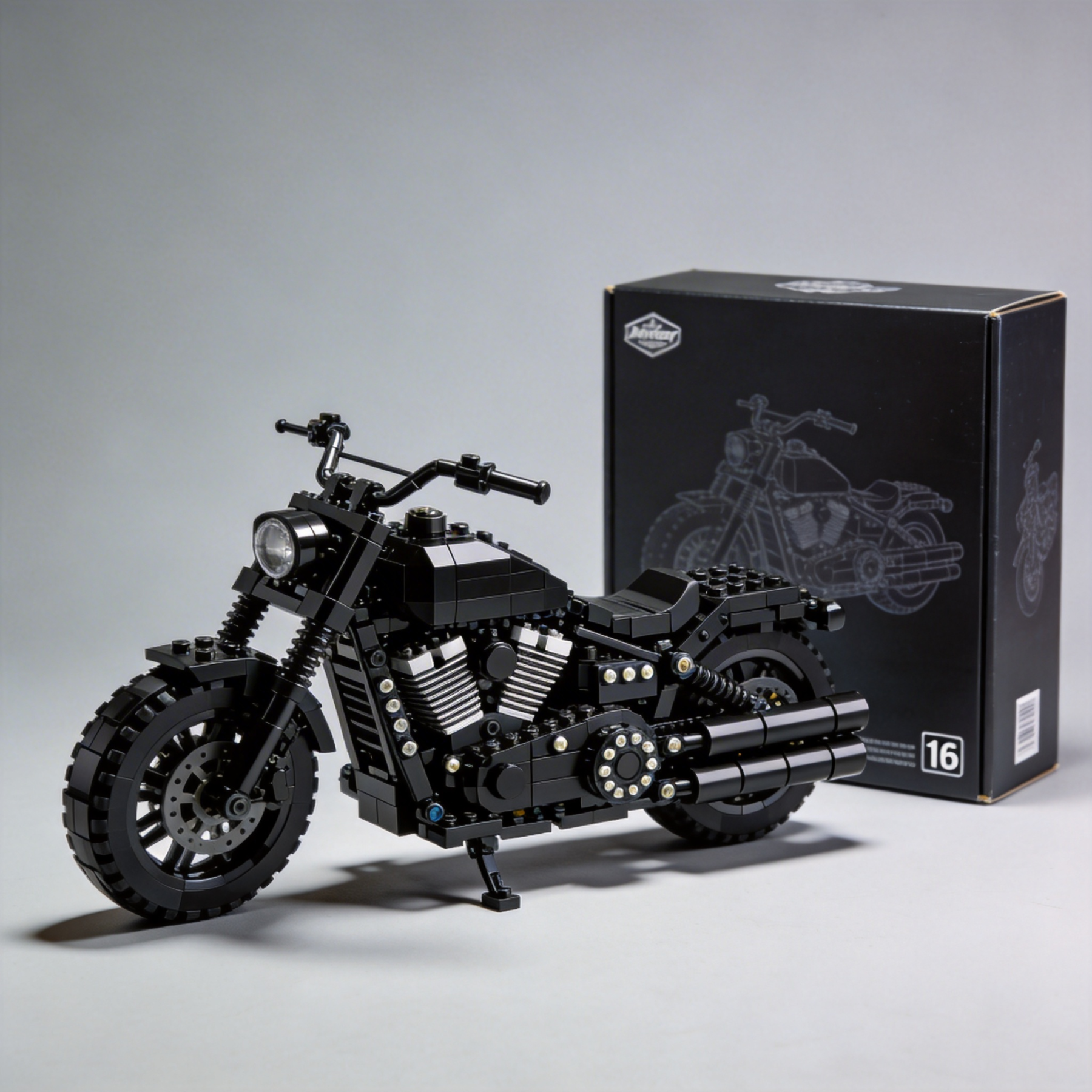Adult Harley-Davidson motorcycle building blocks