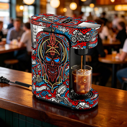 Graffiti Style Coffee Machine Skull | More Than a Machine