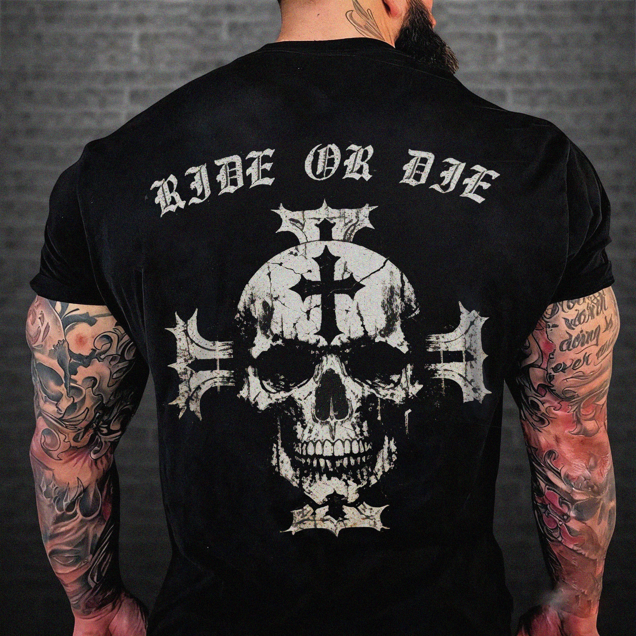 Vintage Skull & Motorcycle Graphic Tee