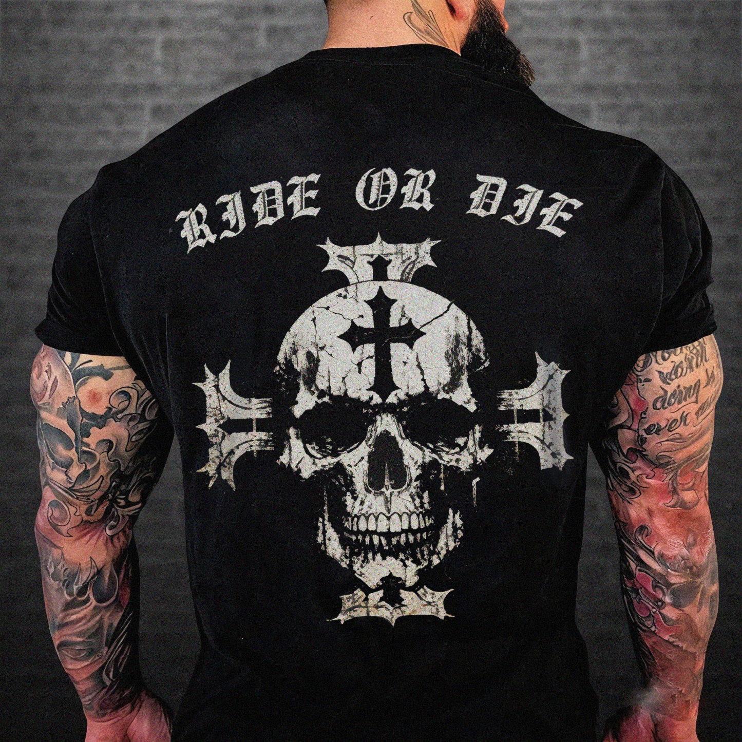 Vintage Skull & Motorcycle Graphic Tee