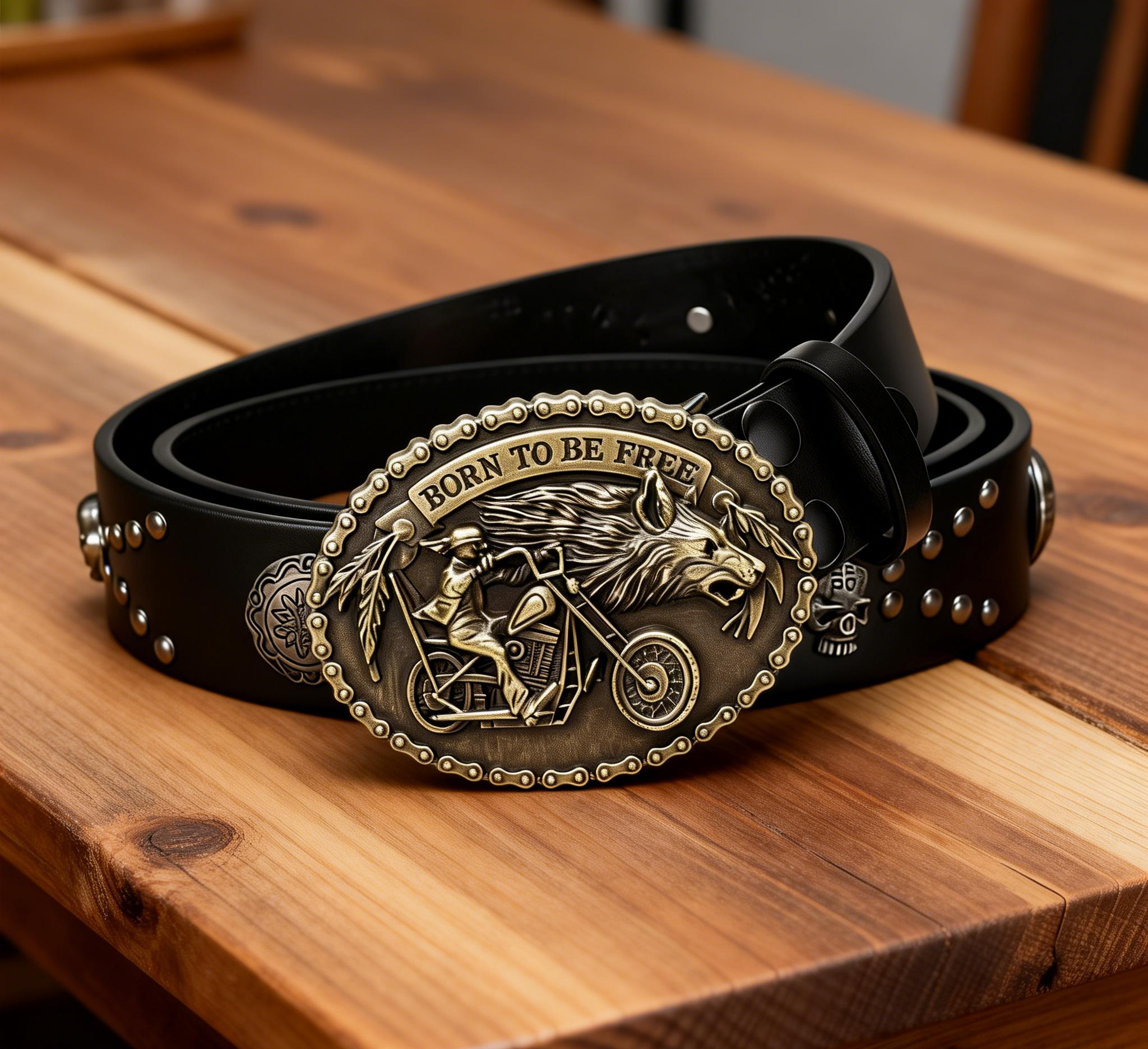 Hard-shell Motorcycle Belt - For Riding & Decoration