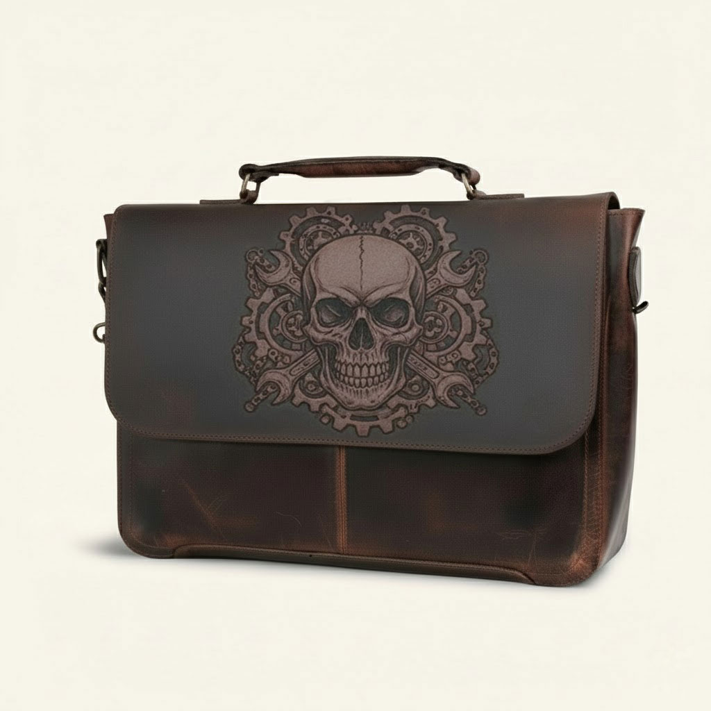 Hardcore Biker Style Vintage Messenger Bag