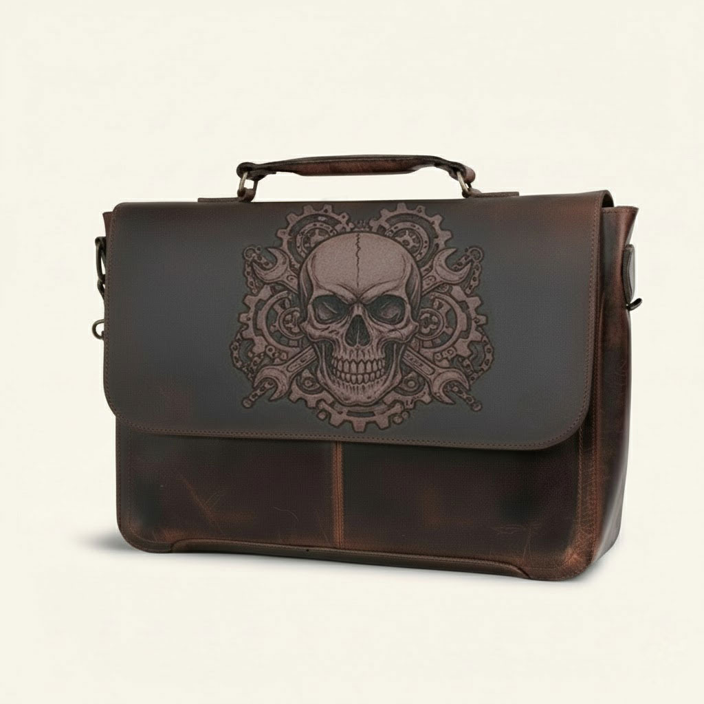 Hardcore Biker Style Vintage Messenger Bag