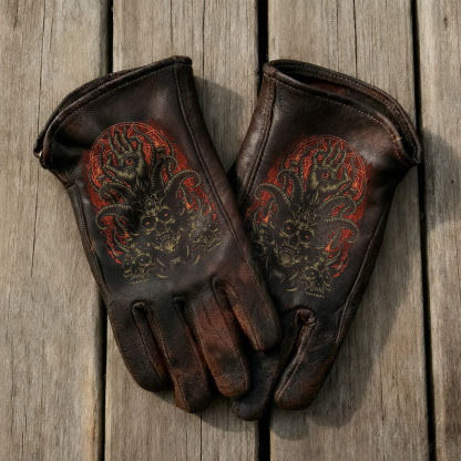 Vintage-Inspired Leather Work Gloves