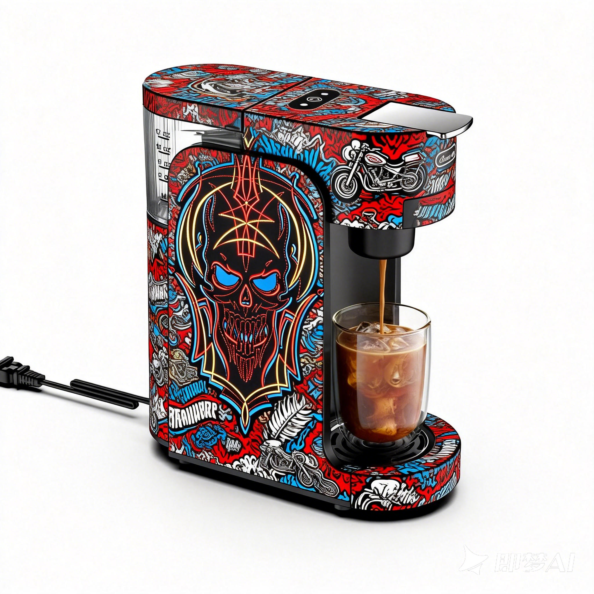 Graffiti Style Coffee Machine Skull | More Than a Machine
