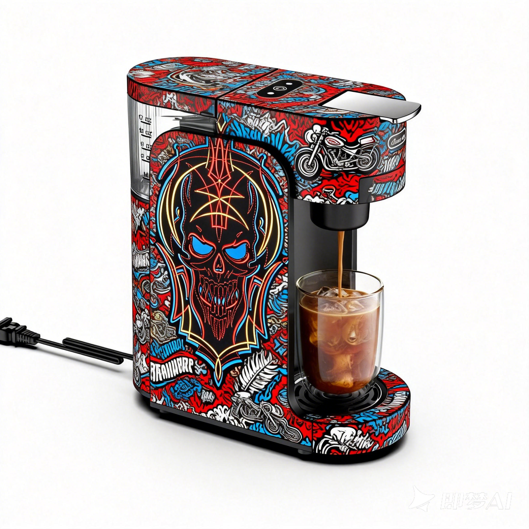 Graffiti Style Coffee Machine Skull | More Than a Machine
