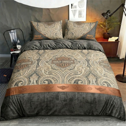 Classic Motorcycle Culture Bedding Set | BoldRider-Inspired Design
