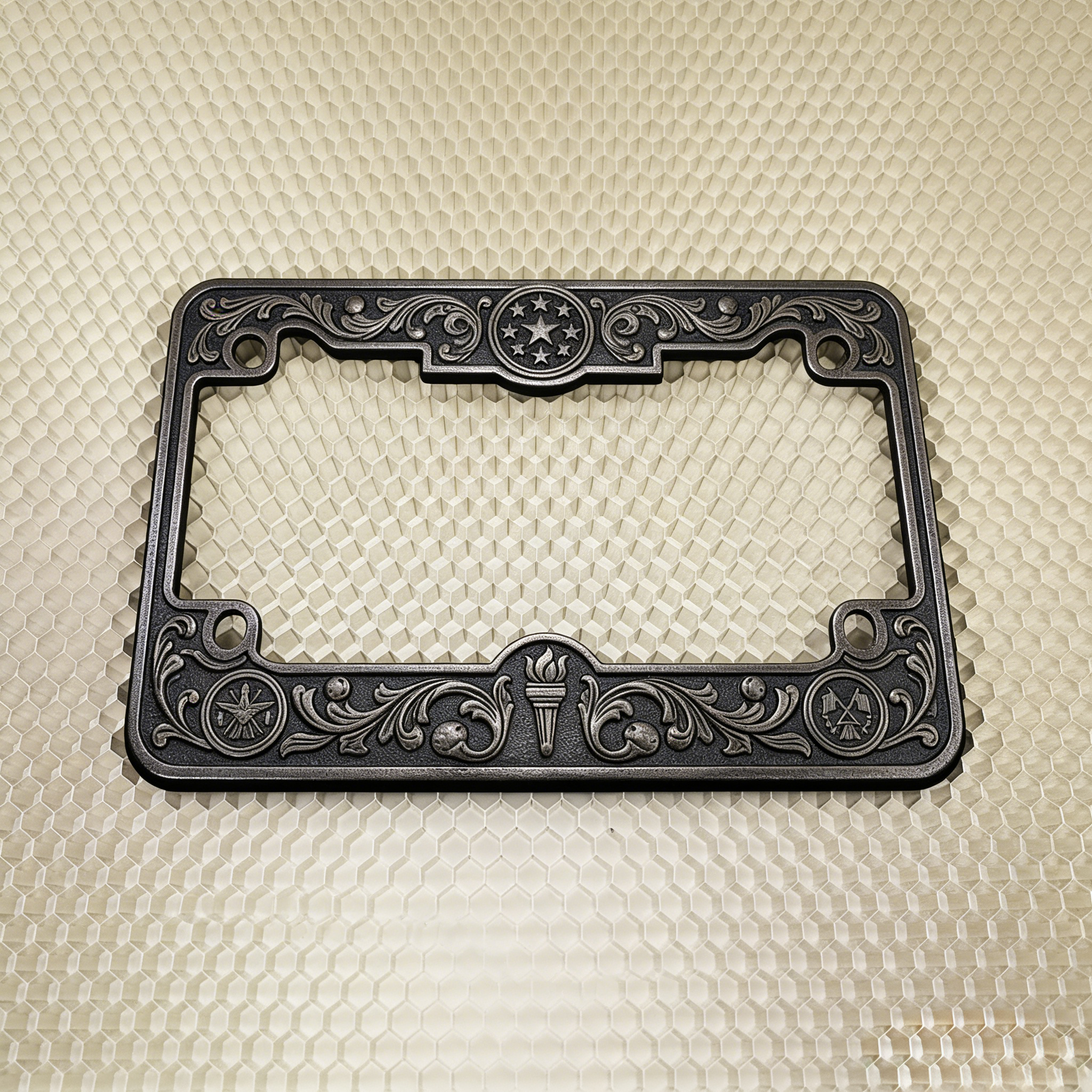 Patriot’s Shield | Vintage Relief License Plate Frame