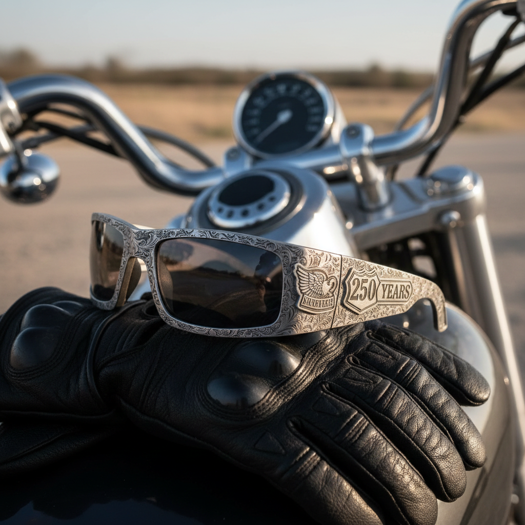 Vintage Biker Metal Frame Polarized Riding Sunglasses