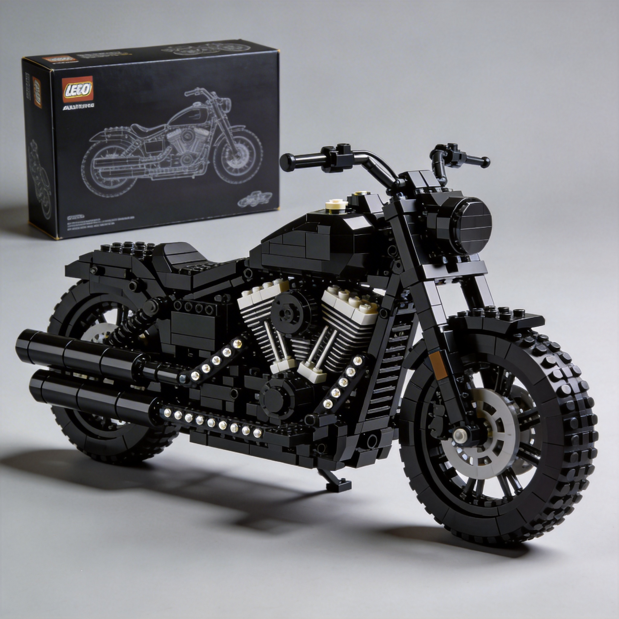 Adult Harley-Davidson motorcycle building blocks