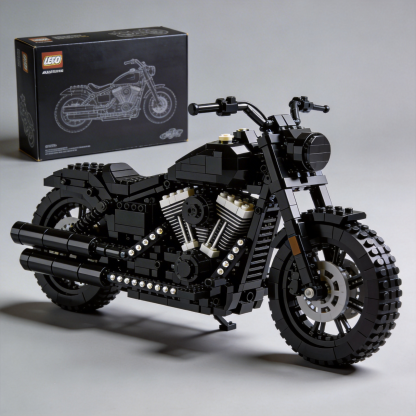 Adult Harley-Davidson motorcycle building blocks
