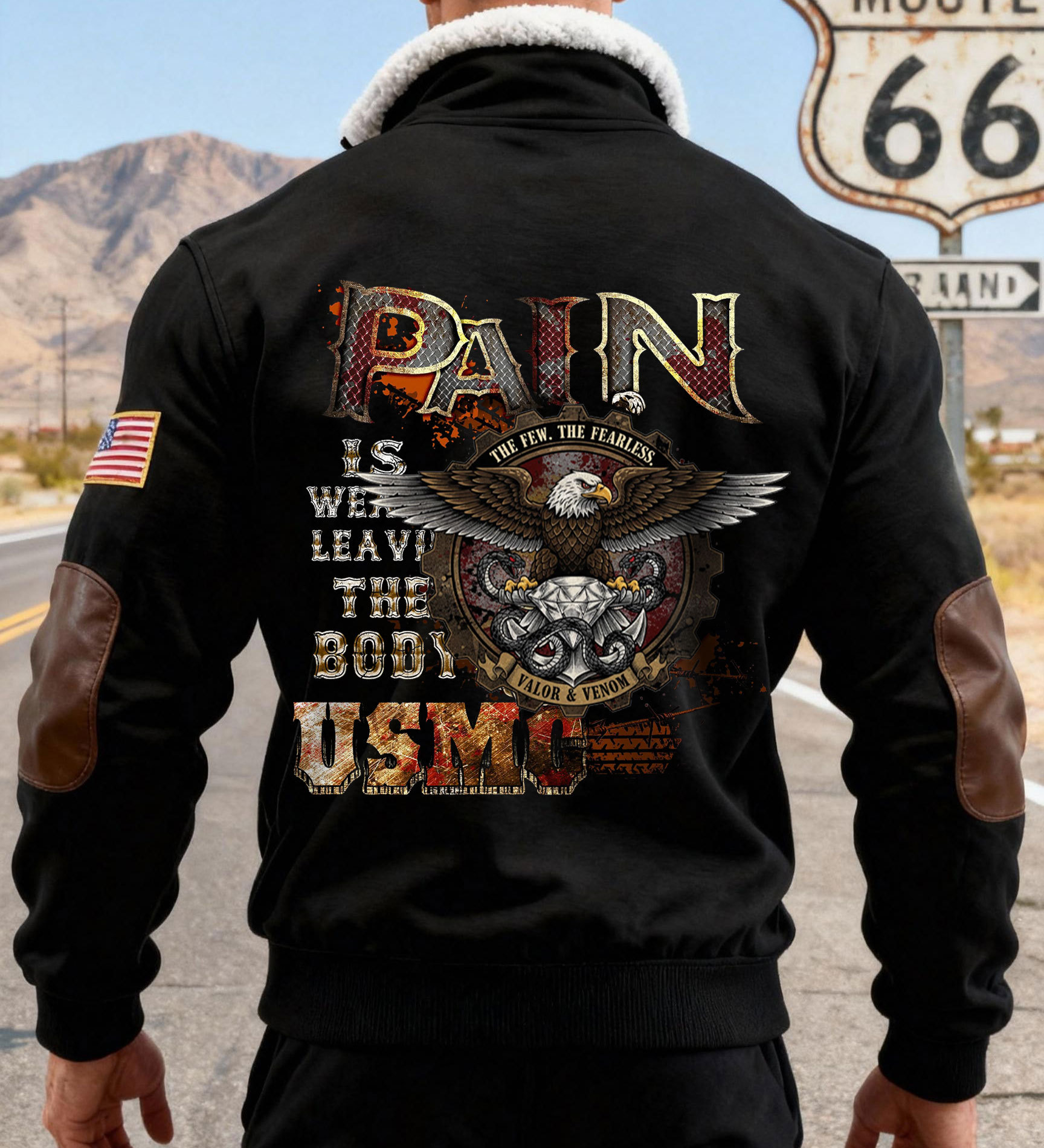 USMC “World’s Largest Brotherhood” Suede Jacket – Eagle, Globe & Ancho