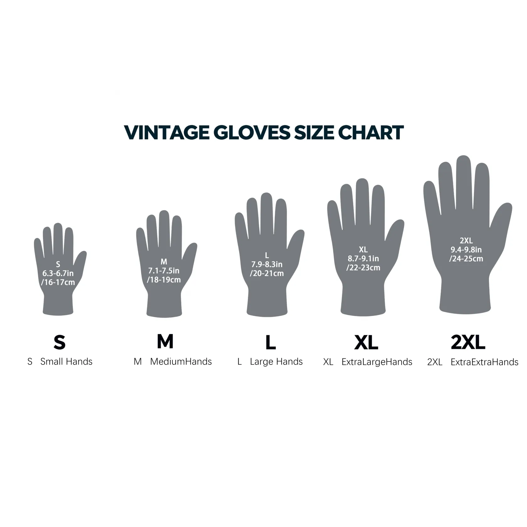 Print Vintage Leather Work Gloves