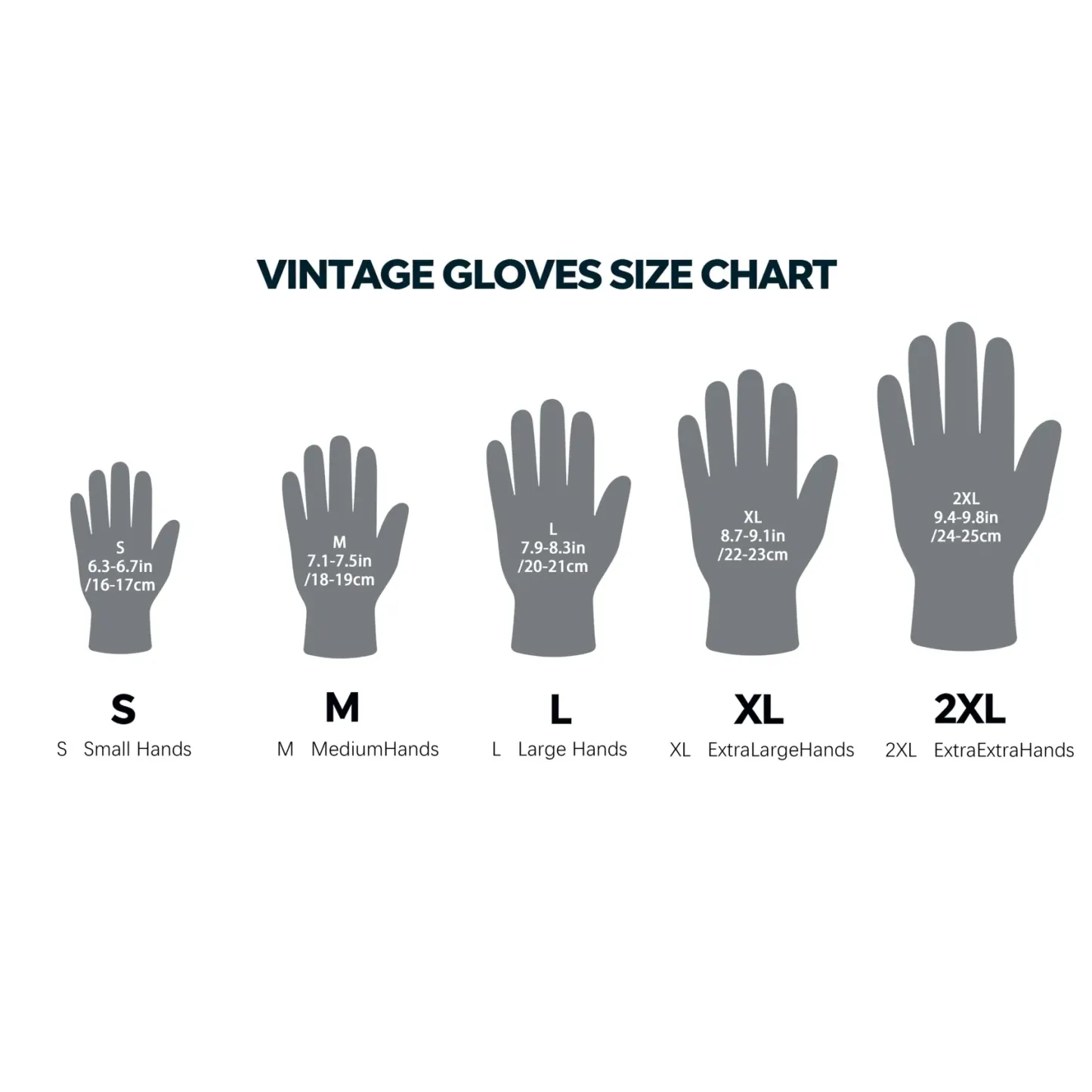 Print Vintage Leather Work Gloves