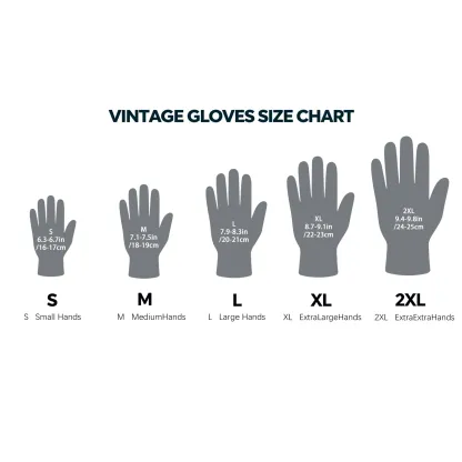 Print Vintage Leather Work Gloves