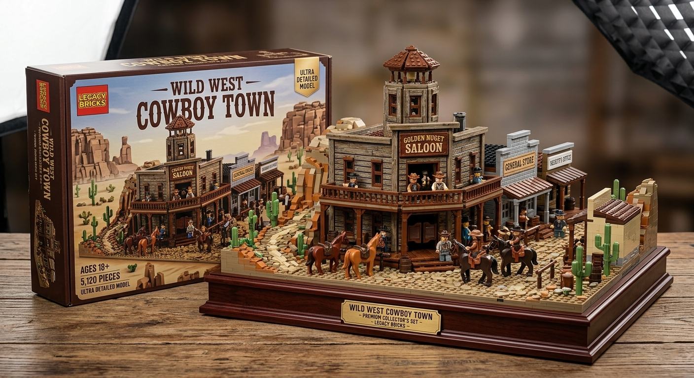 Legacy Bricks | Wild West Cowboy Town: Ultimate 5,120-Piece Saloon Scene Set