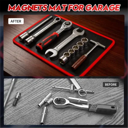 Master Magnetic Parts Tray Kit: 3-Pack Flexible Non-Slip Tool Mats - Never Lose a Bolt Again - Ideal for Automotive Repair & DIY Workshop