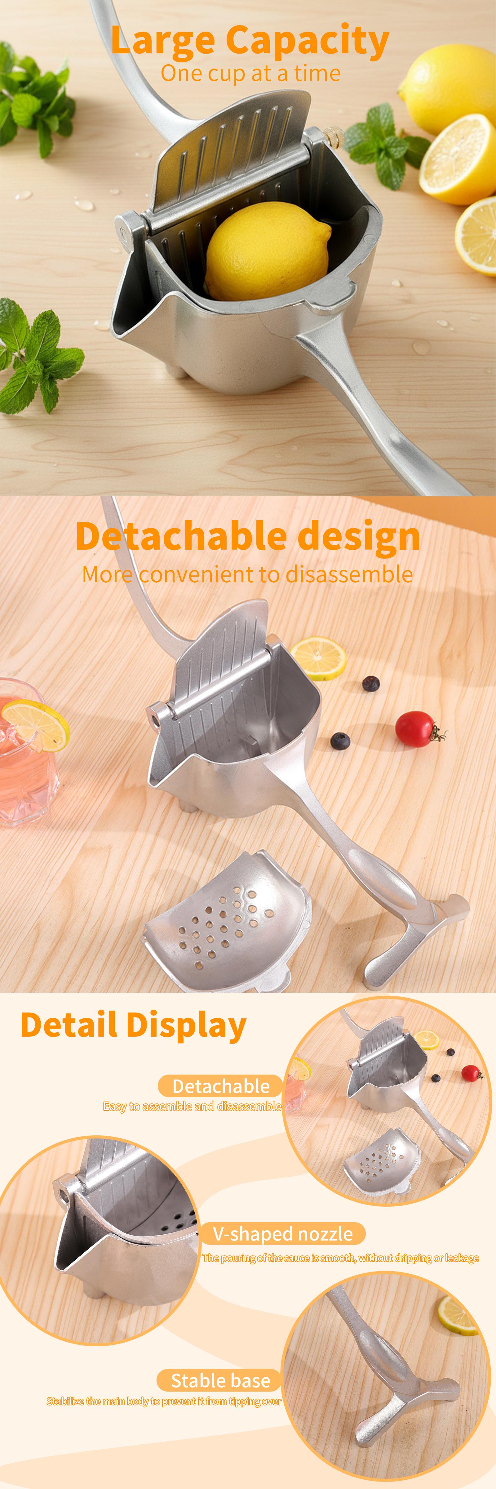 Multi-functional portable manual juicer, a must-have for kitchens and dining gatherings, perfectly extracts fresh juice, an excellent gift for Christmas and New Year