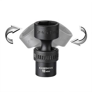 CASOMAN 10 PCS 3/8" Drive Standard Universal Impact Socket Set, 6 Point, CR-MO, Metric,10-19mm High Torque Tool Hex Wrenches#TikTokShopBlackFriday