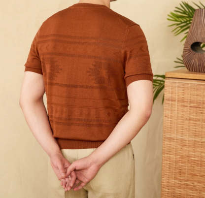 Navajo Cotton Blend Henley T-Shirt