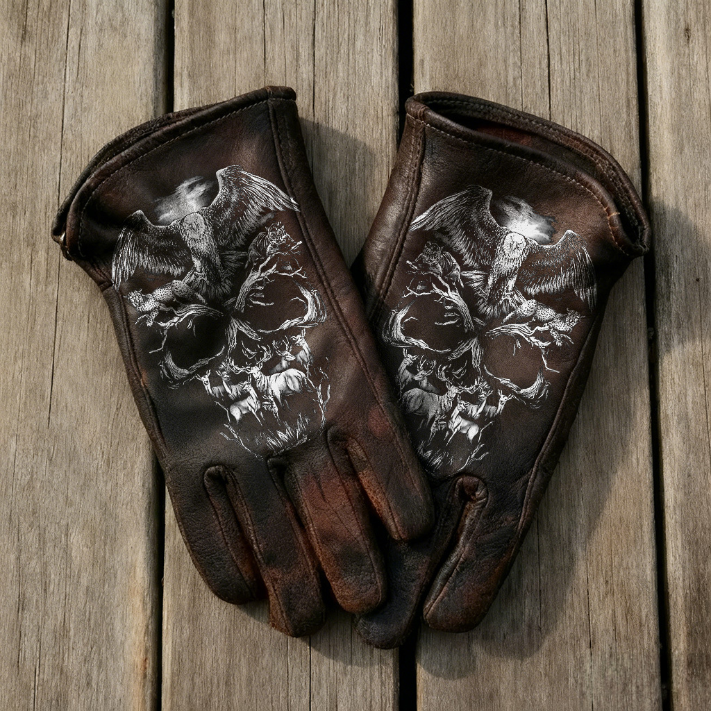 Vintage-Inspired Leather Work Gloves