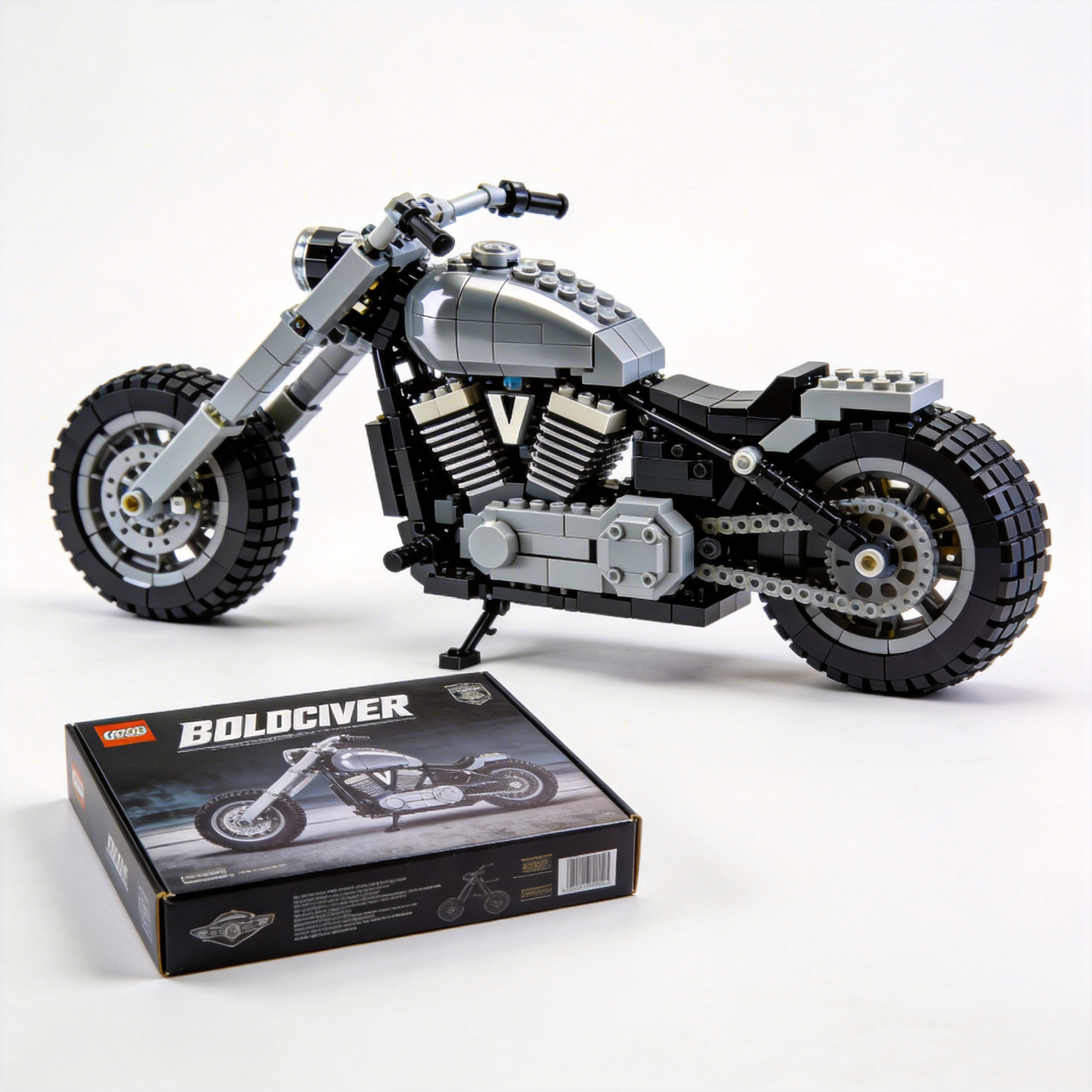 Adult Harley-Davidson motorcycle building blocks