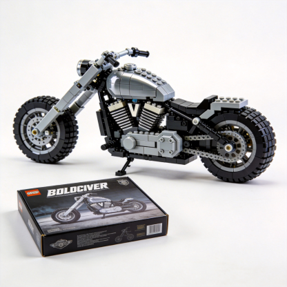 Adult Harley-Davidson motorcycle building blocks
