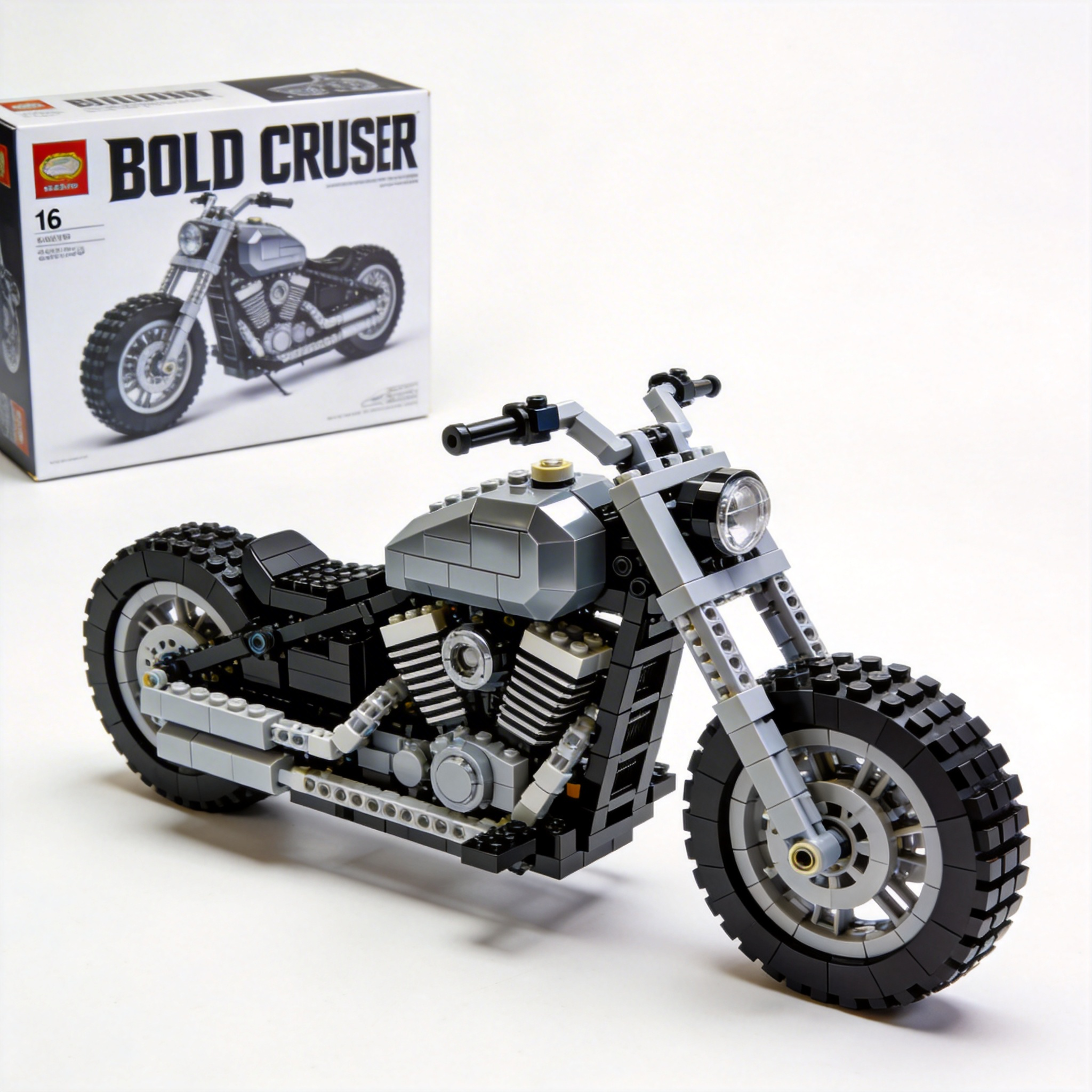 Adult Harley-Davidson motorcycle building blocks
