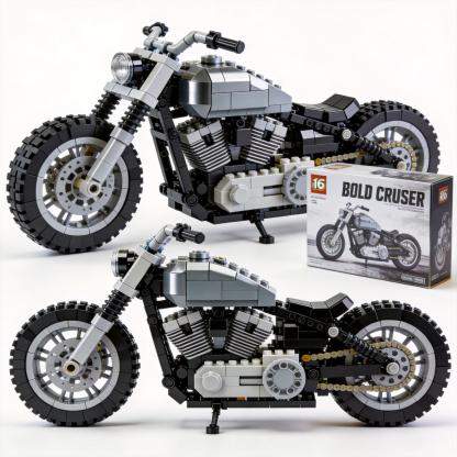 Adult Harley-Davidson motorcycle building blocks