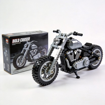 Adult Harley-Davidson motorcycle building blocks