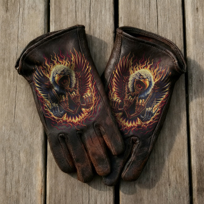 Vintage-Inspired Leather Work Gloves