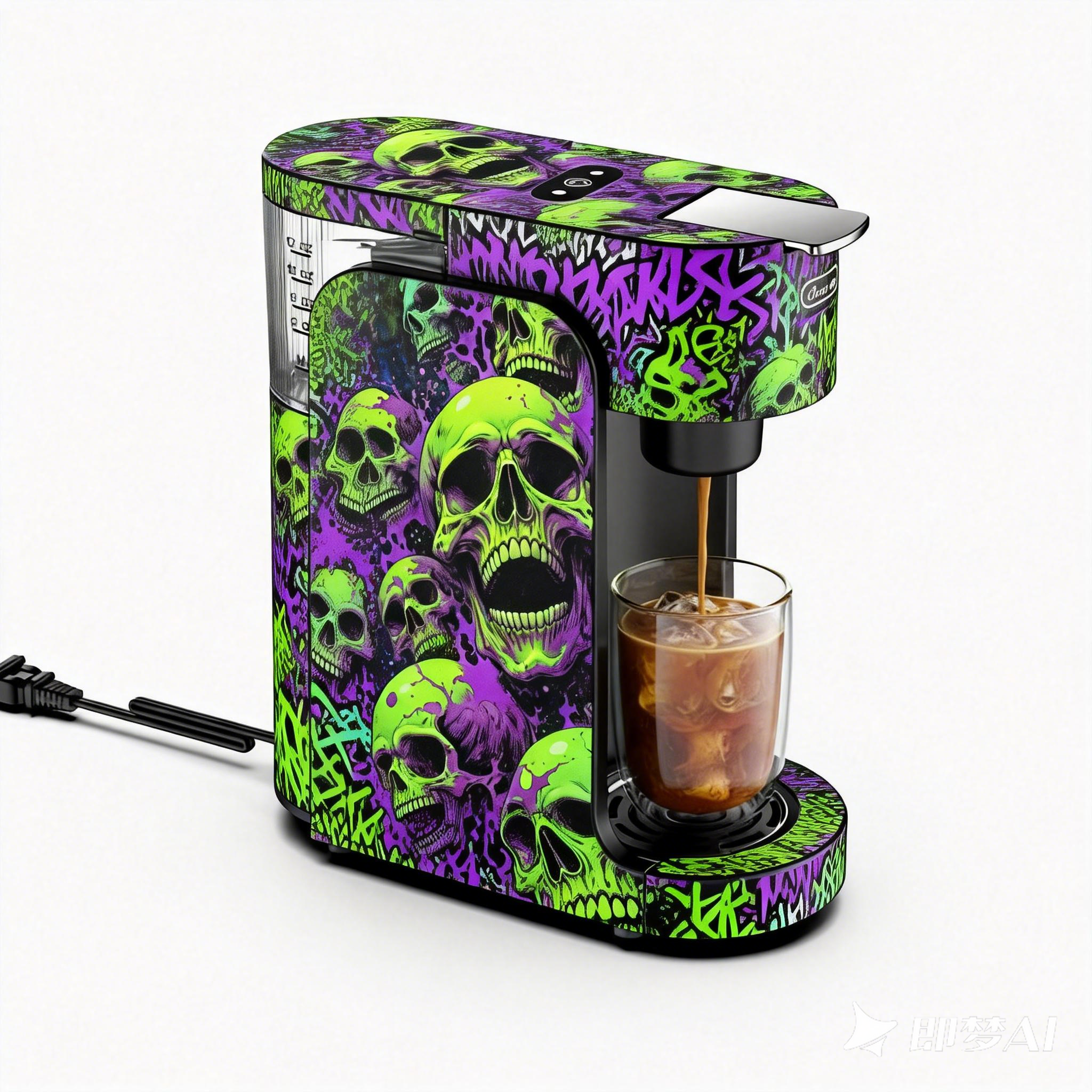Graffiti Style Coffee Machine Skull | More Than a Machine