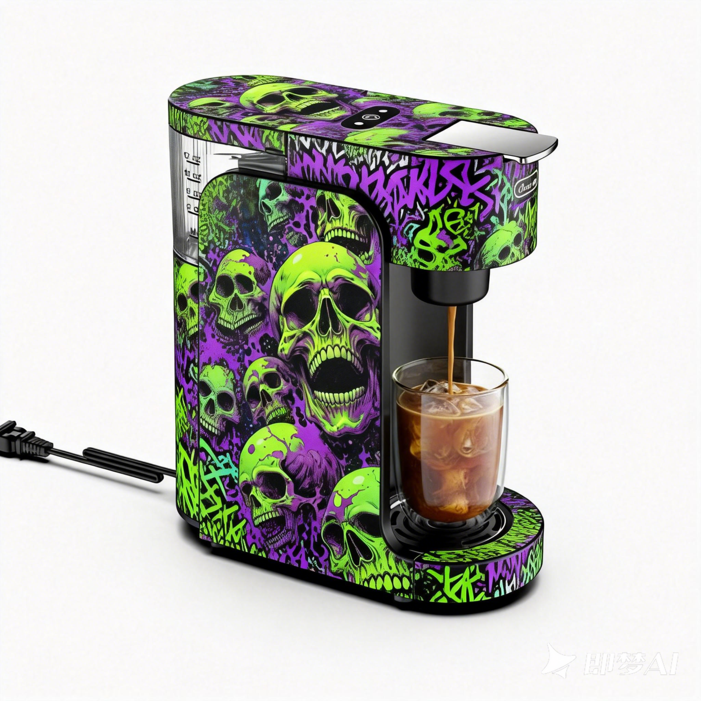 Graffiti Style Coffee Machine Skull | More Than a Machine