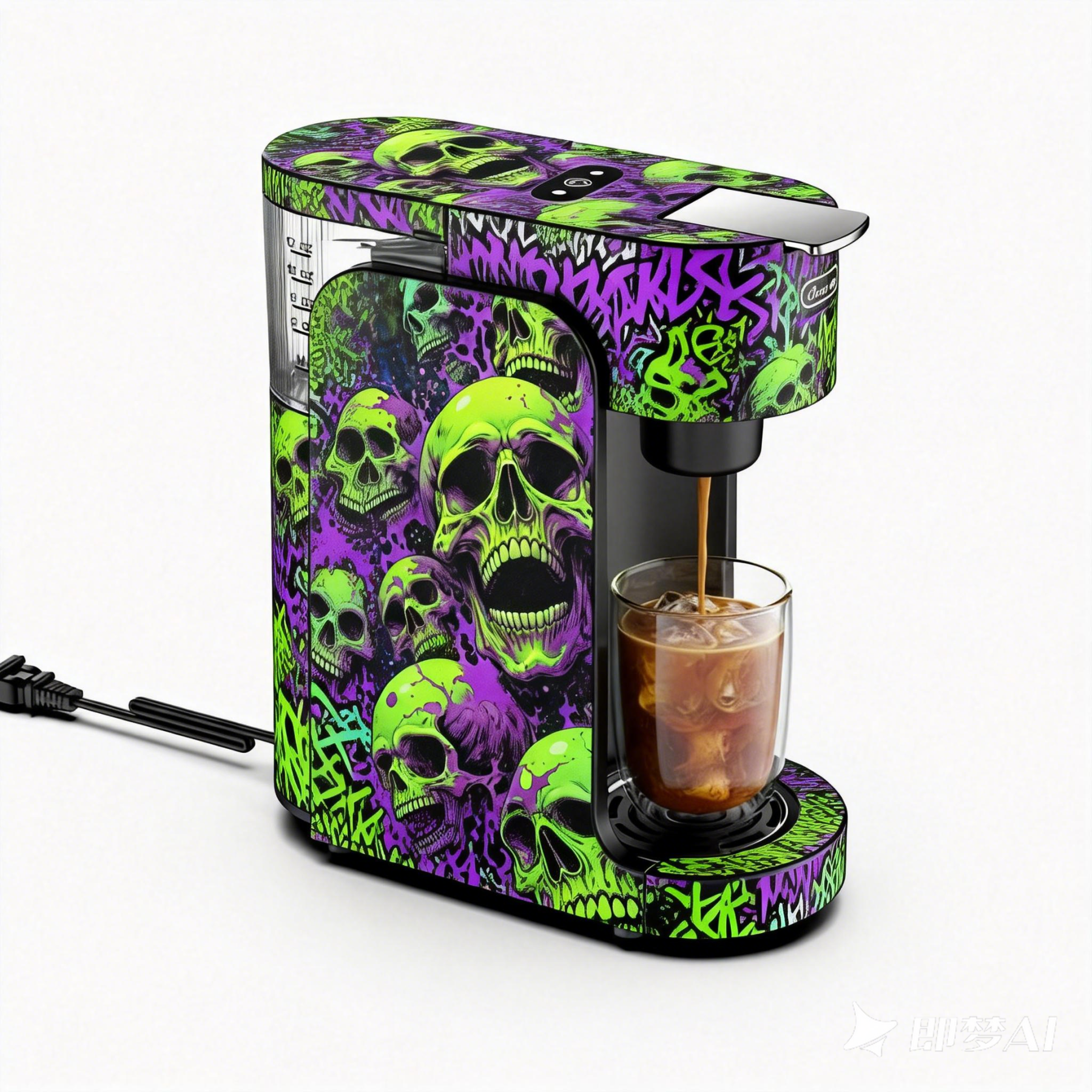 Graffiti Style Coffee Machine Skull | More Than a Machine