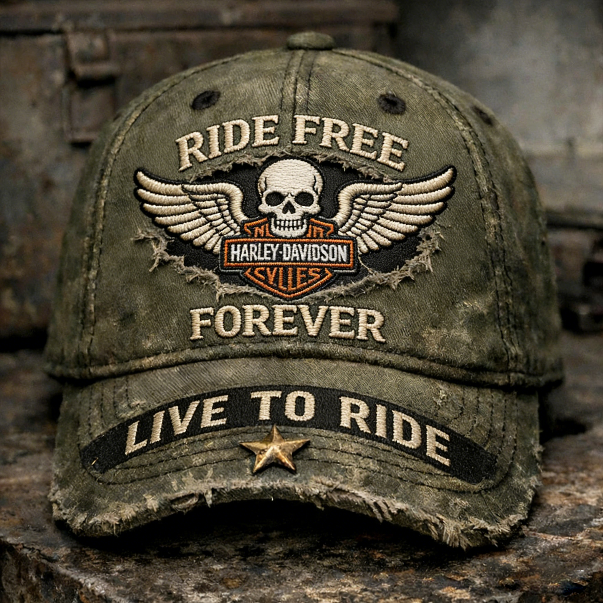 Biker Style Baseball Cap