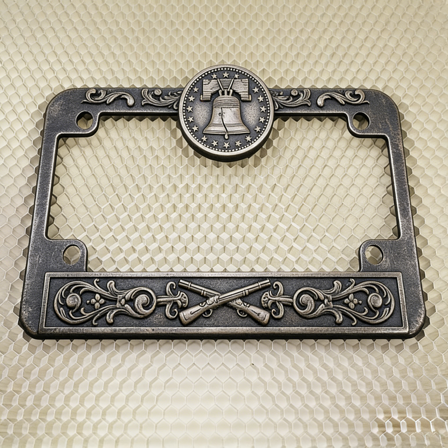 Patriot’s Shield | Vintage Relief License Plate Frame