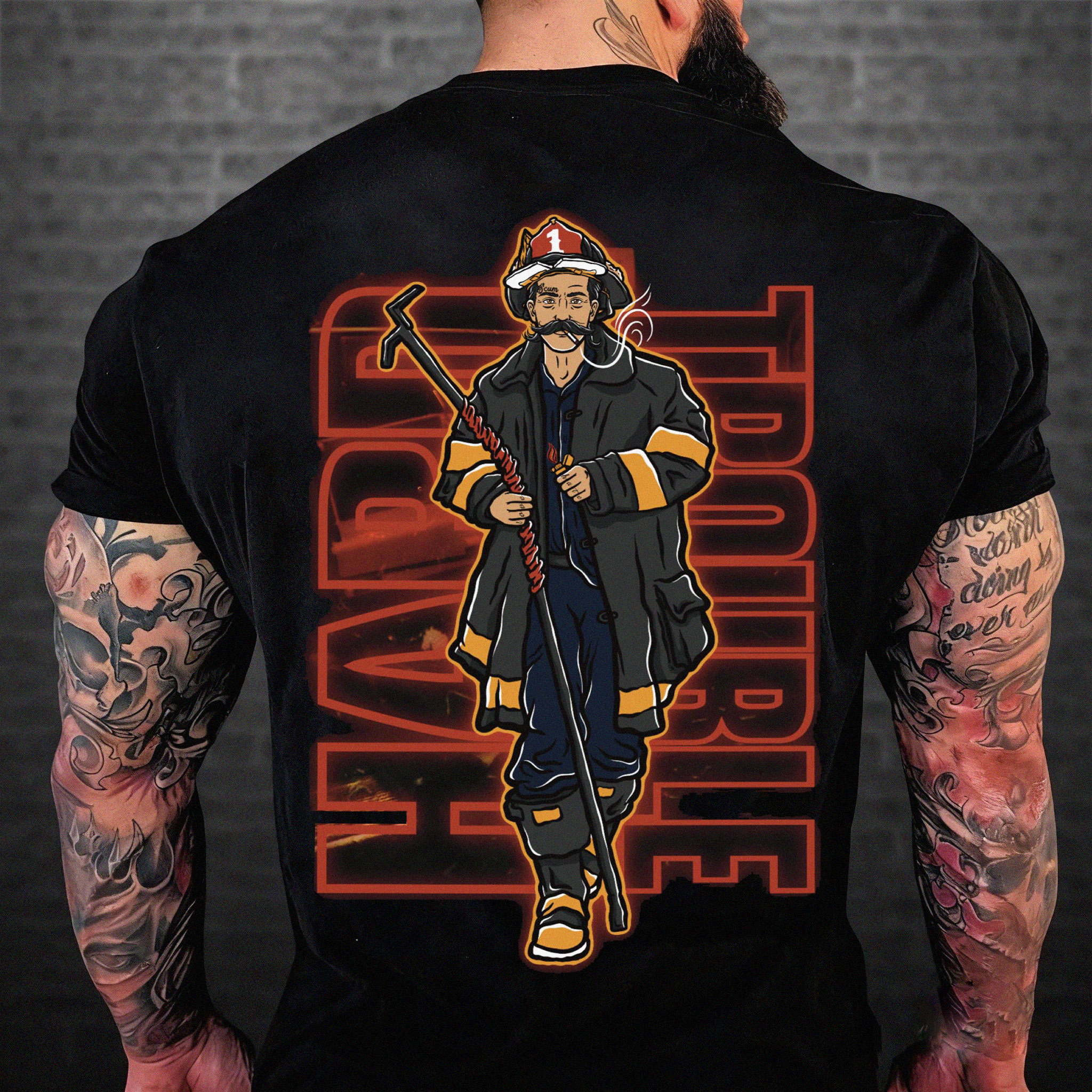 Firefighter Themed Edgy Tee