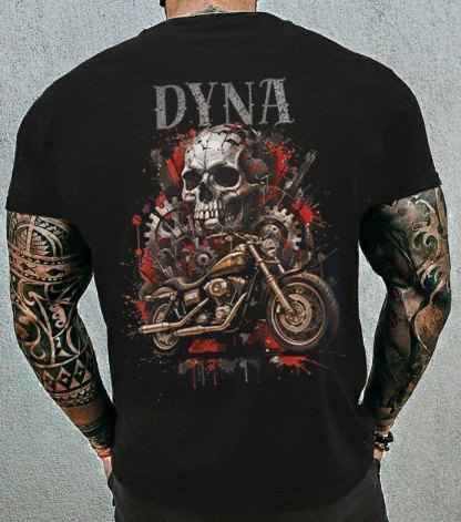 Vintage Skull & Motorcycle Graphic Tee